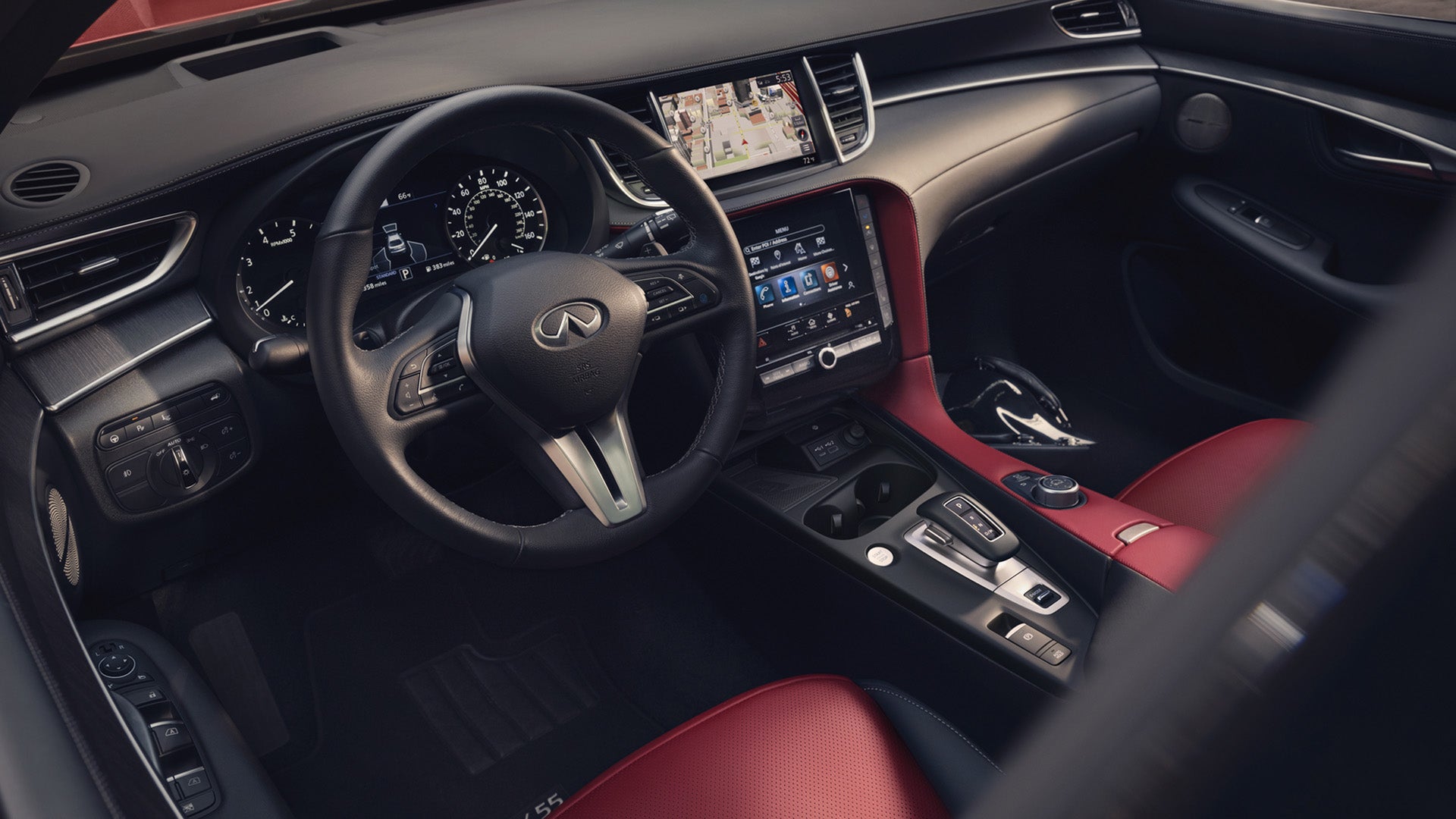 INFINITI QX50 using InTouch infotainment system